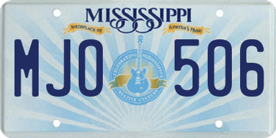 MS license plate MJO506