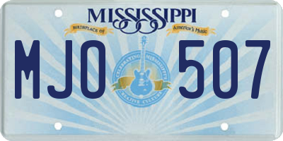MS license plate MJO507