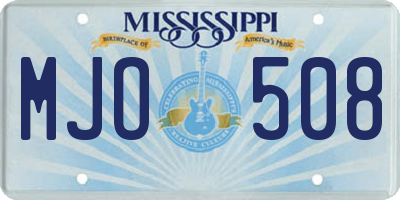 MS license plate MJO508