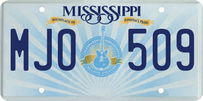 MS license plate MJO509