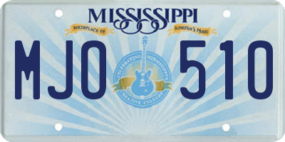 MS license plate MJO510