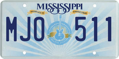 MS license plate MJO511