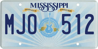 MS license plate MJO512