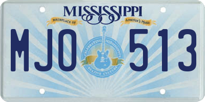 MS license plate MJO513