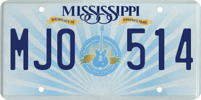 MS license plate MJO514