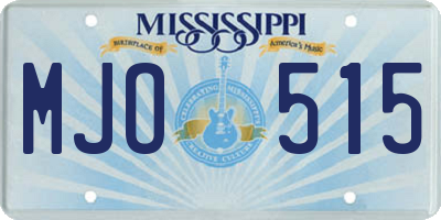 MS license plate MJO515