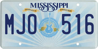 MS license plate MJO516