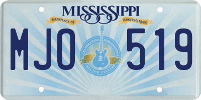 MS license plate MJO519