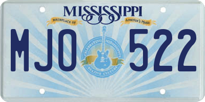 MS license plate MJO522