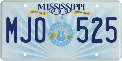 MS license plate MJO525