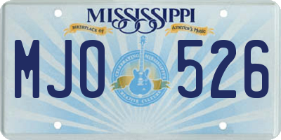 MS license plate MJO526