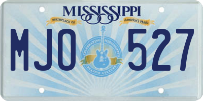 MS license plate MJO527