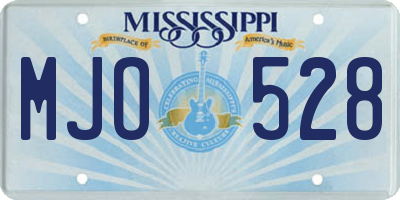 MS license plate MJO528