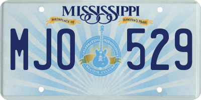 MS license plate MJO529