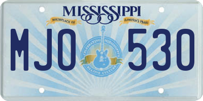 MS license plate MJO530
