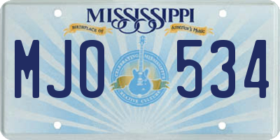 MS license plate MJO534