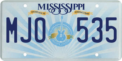 MS license plate MJO535