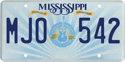 MS license plate MJO542