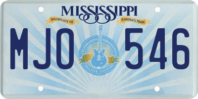 MS license plate MJO546