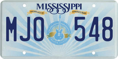 MS license plate MJO548