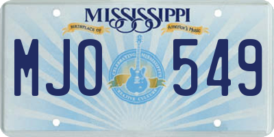 MS license plate MJO549