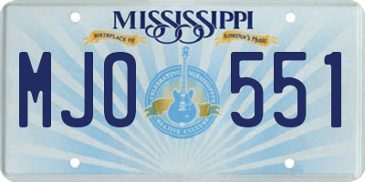 MS license plate MJO551