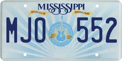 MS license plate MJO552