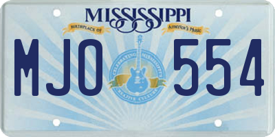 MS license plate MJO554