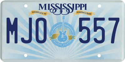 MS license plate MJO557