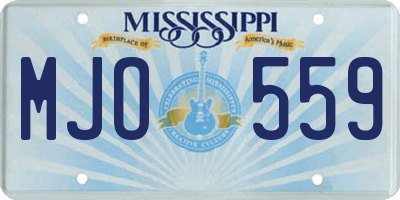MS license plate MJO559