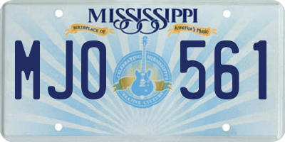 MS license plate MJO561