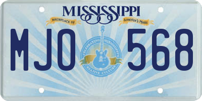 MS license plate MJO568