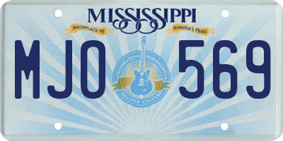 MS license plate MJO569