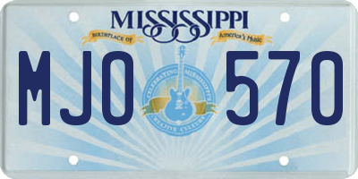 MS license plate MJO570