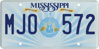MS license plate MJO572