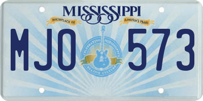 MS license plate MJO573