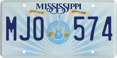 MS license plate MJO574
