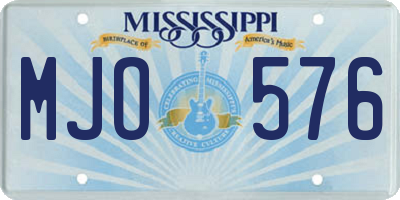 MS license plate MJO576