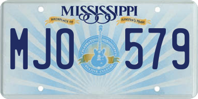 MS license plate MJO579