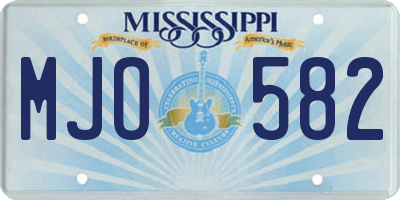 MS license plate MJO582