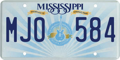 MS license plate MJO584
