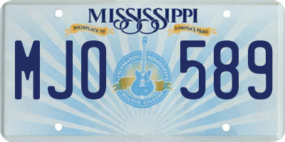 MS license plate MJO589