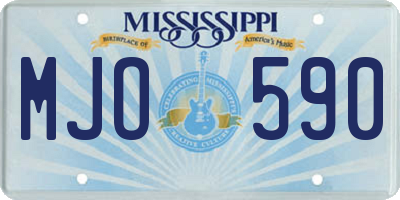 MS license plate MJO590