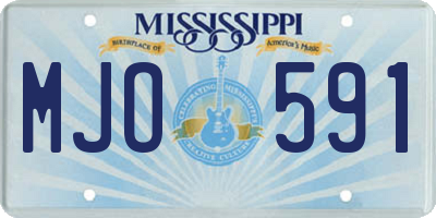 MS license plate MJO591