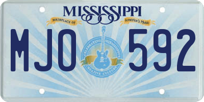 MS license plate MJO592
