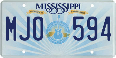 MS license plate MJO594