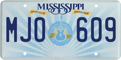 MS license plate MJO609