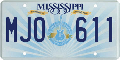 MS license plate MJO611