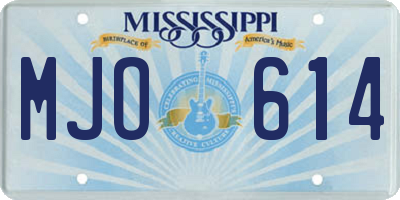 MS license plate MJO614