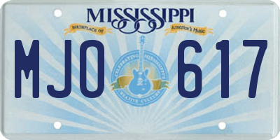 MS license plate MJO617